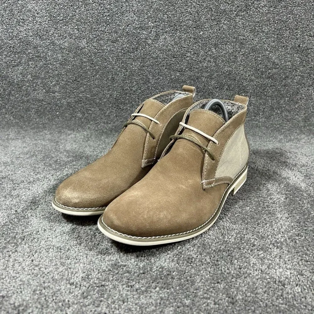 Steve Madden Saxxen Camel Sued Men’s Size 8 Brown Chukka Boots New